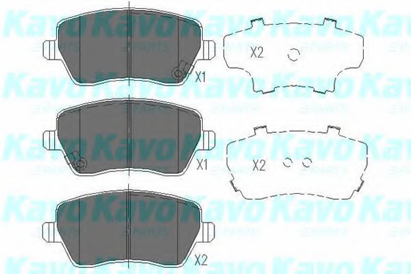 KAVO PARTS SUZUKI Тормозные колодки передн.Swift,SX4,Opel Agila 05-,Nissan Note,Micra 05-  арт. KBP8522
