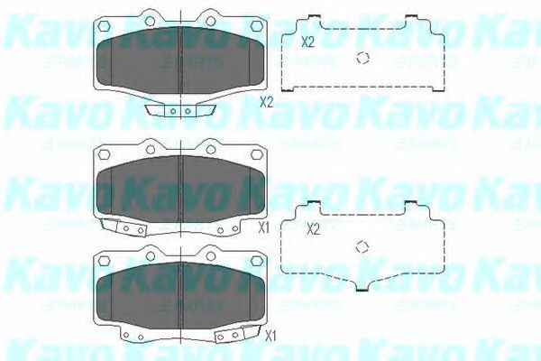 Комплект гальмівних колодок JAPANPARTS арт. KBP9004