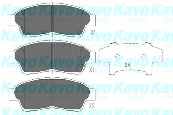 Гальмівні колодки пер. Camry/Carina/Corolla/RAV4 -02 JAPANPARTS арт. KBP9005