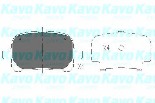 KAVO PARTS TOYOTA Тормозные колодки передн.Camry 96- LPR арт. KBP9051