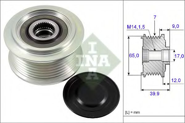 Шків генератора Honda Accord/Civic/CR-V 2.2i-DTEC 08-  арт. 535022910