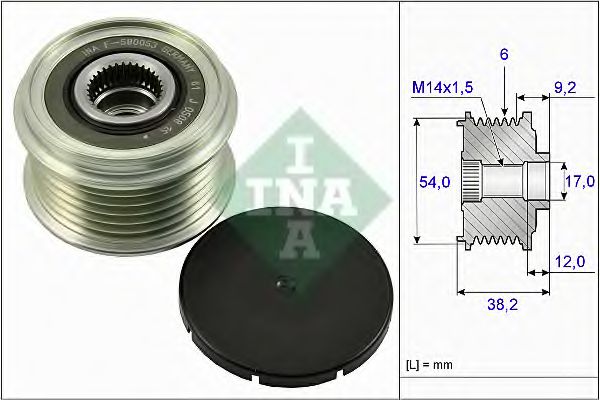Обгонная муфта INA  арт. 535026310