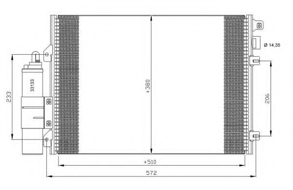 Радиатор кондиционера NISSENS арт. 35771