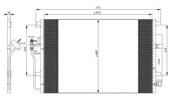 Радиатор кондиционера VW Crafter EASY FIT NISSENS арт. 35849