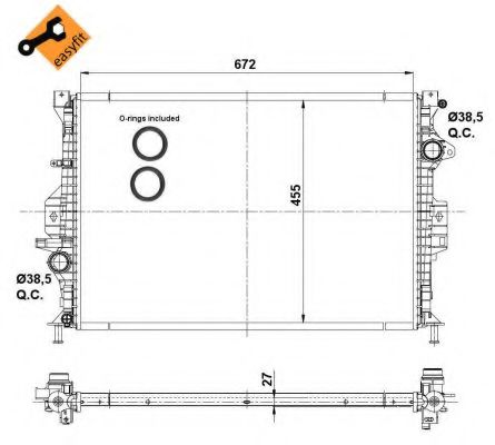 53811 NRF Радіатор охолодження THERMOTEC арт. 53811