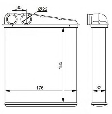 Радиатор отопителя Easy Fit VANWEZEL арт. 54271