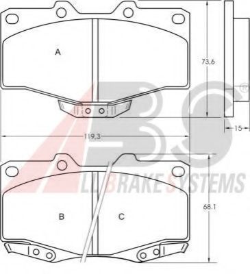 Гальмівні колодки пер. Cruiser/Hilux/4 Runner/Taro 89- (SUMITOMO) JAPANPARTS арт. 36724