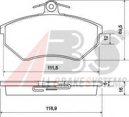 Гальмівні колодки пер. Caddy II/Golf IV 91-06 (TRW)  арт. 36790