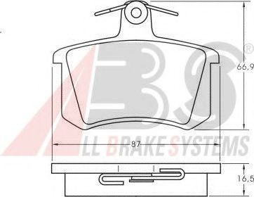 Гальмівні колодки зад. Audi 100/80/A4/A6/A8 (84-08)  арт. 36818