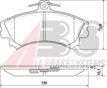 Гальмівні колодки пер. Mitsubishi Colt/Volvo S40/V40 1.1-2.0 i/TD 95- (TRW)  арт. 36919