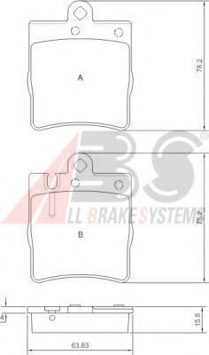Гальмівні колодки зад. MB C/E-клас (W202/210) (ATE)/(W211) 4Matic LPR арт. 37022