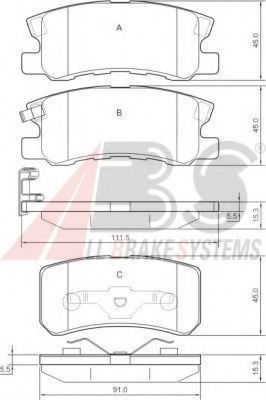 Гальмівні колодки зад. 4007/4008/ASX/C4/Caliber (04-21) ZIMMERMANN арт. 37199