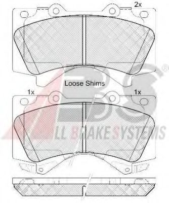 Колодка гальм. диск. TOYOTA LANDCRUISER V8 передн. (вир-во ABS)  арт. 37701