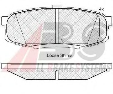 Гальмівні колодки зад. Toyota Land Cruiser 08- (advics)  арт. 37702