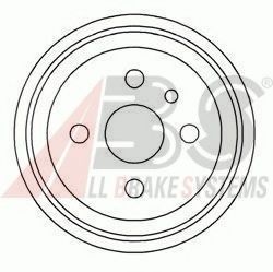 Барабан гальмівний DAEWOO LANOS задн. (вир-во ABS)  арт. 5128S