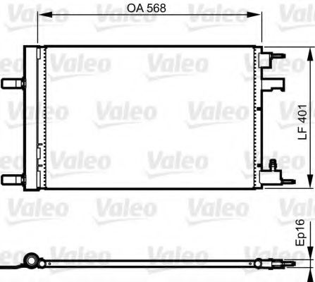 Радіатор кондиціонера ASTRA/ZAFIRA 1.3-1.8 09-  арт. 814201