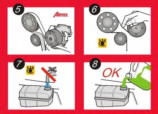 AIRTEX DB помпа води W203/W204/W211  арт. 1824
