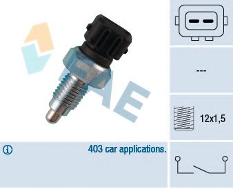 Вимикач світла задній хід ROVER MAESTRO  SEAT ALHAMBRA, ALTEA, AROSA, CORDOBA, CORDOBA VARIO, IBIZA II, IBIZA III, INCA, LEON, TOLEDO I, TOLEDO II, TOLEDO III  SKODA FABIA I 02.88-12.13  арт. 40660
