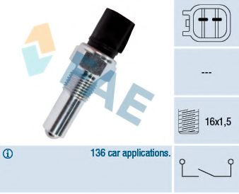 Вимикач світла задній хід FORD C-MAX, FIESTA V, FIESTA VI, FOCUS C-MAX, FOCUS II, FUSION, MONDEO IV 11.01-04.17  арт. 40591