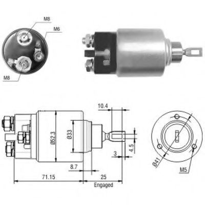 MEATDORIA DB Втягивающее реле стартера W202/210 VW LT 2,3 96-  арт. 46044
