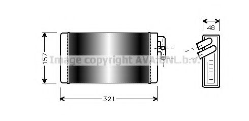 AI6052 AVA Радіатор опалення AUDI 100/200/A6 ALL MT/AT (Ava)  арт. AI6052