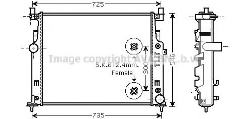AVA DB Радіатор системи охолодження двигуна GL-CLASS (X164), M-CLASS (W164), R-CLASS (W251, V251)  арт. MS2458