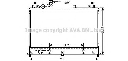 AVA MAZDA Радіатор охолодження CX-7 2.2 06-, 2.3, 2.5  арт. MZ2210