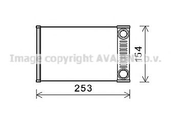Радіатор обігрівача салону Chevrolet Aveo Sonic T300 2011> , Tracker 2013> (OL6656) AVA  арт. OL6656