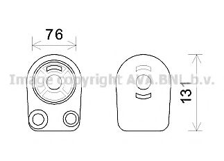 AVA RENAULT масляний радіатор Captur, Clio II,III,IV, Duster, Fluence, Grand Scenic, Kadjar, Kangoo, Laguna III, Logan, Megane III,IV, Nissan Almera, Cube, Juke, Note 1.5dCi/1.6  арт. RT3607