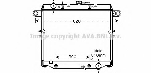 AVA TOYOTA Радіатор охолодження Land Cruiser 100 4.7 98-  арт. TO2329