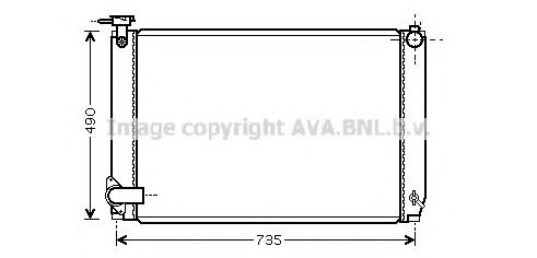 AVA LEXUS Радіатор системи охолодження двигуна RX 400h 05-  арт. TO2462