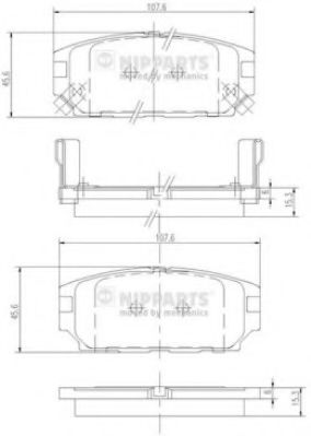 Гальмівні колодки  арт. J3615007