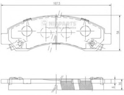 Гальмівні колодки  арт. N3600801