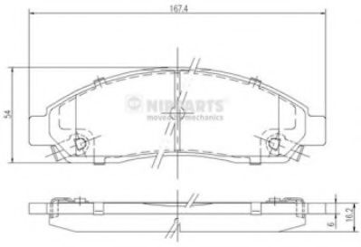 Гальмівні колодки  арт. N3609010