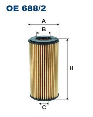 FILTRON AUDI Фильтр масляный A1 1.8 15-, A4 2.0 11-, PORSCHE, SKODA, VW (112*52*24)  арт. OE6882