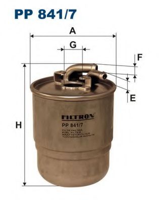 FILTRON DB фільтр паливний W169, W204 (127*91.5*10/20)  арт. PP8417