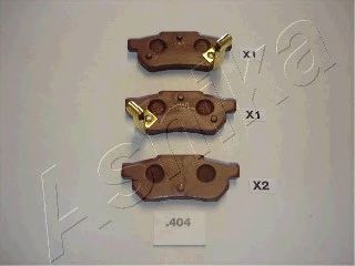 Колодки дискові гальмівні задні HONDA CIVIC (вир-во ASHIKA)  арт. 5104404