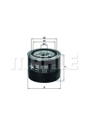 Фільтр масляний Volvo S40/S70/V90 1.8-2.4 95-02  арт. OC204