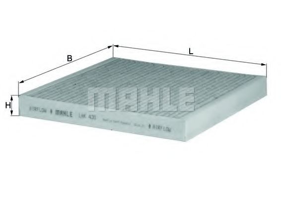 Фільтр салону Mahle SMART  арт. LAK430