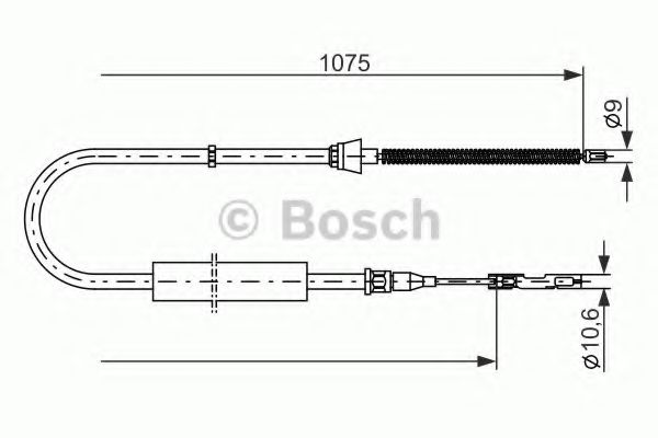 BOSCH AUDI трос ручного гальма A2 00-  арт. 1987477808