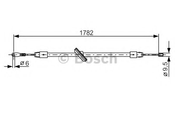BOSCH трос русного гальма передн. DB ML163  арт. 1987477902