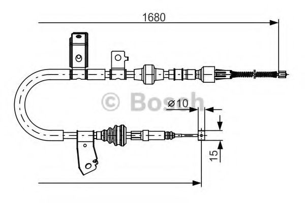 BOSCH  HONDA трос ручного гальма задн. лів. CR-V I 95-  арт. 1987482087