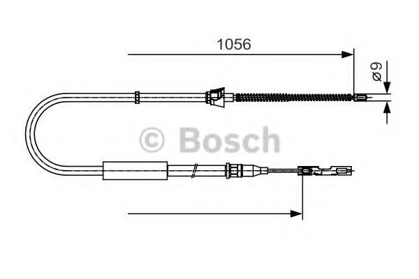 BOSCH трос гальм. задн. лів. AUDI A2  арт. 1987482125