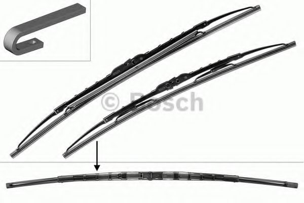 Комплект склоочисників BOSCH / каркасні / 600 • 530 мм. /  арт. 3397001802