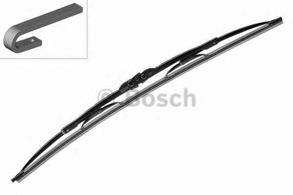 Склоочисник BOSCH / каркасний / 530 мм. / під гачок /  арт. 3397004584