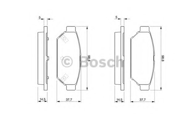 BOSCH MITSUBISHI гальмівні колодки задн.Carisma 95-  арт. 0986424464