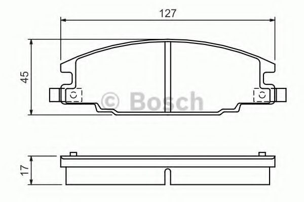 0986460960 BOSCH Гальмівні колодки до дисків BP529  арт. 0986460960