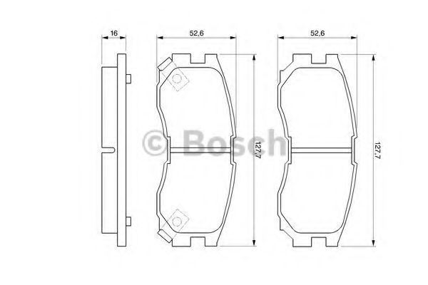 0986460979 BOSCH Гальмівні колодки до дисків BP548  арт. 0986460979
