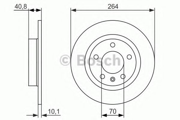 Диск гальмівний задн Лів/Прав FIAT GRANDE PUNTO  OPEL ADAM, CORSA D, CORSA E, CORSA E/HATCHBACK 1.0-1.7D 10.05-  арт. 0986479715