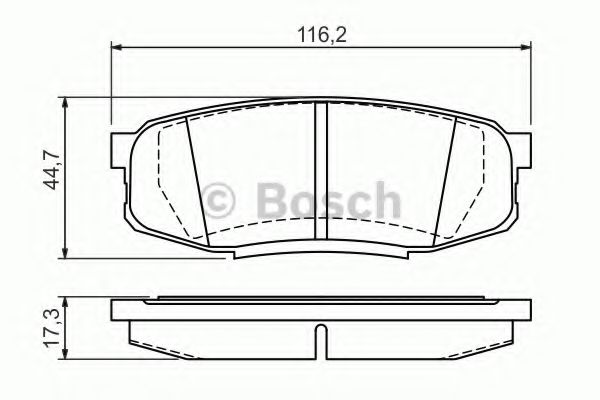 0986494380 BOSCH Гальмівні колодки до дисків BP1288  арт. 0986494380